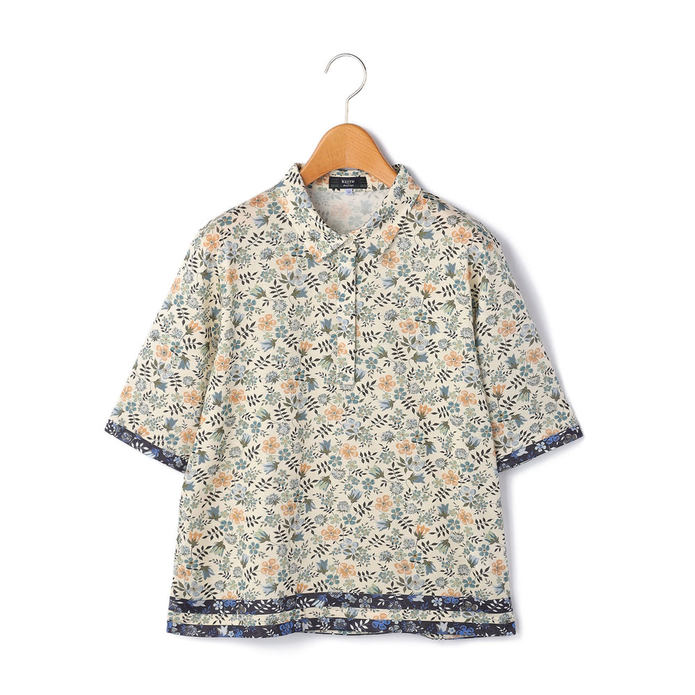 Edenham Border Liberty Print Polo Collar Cut&Sewn