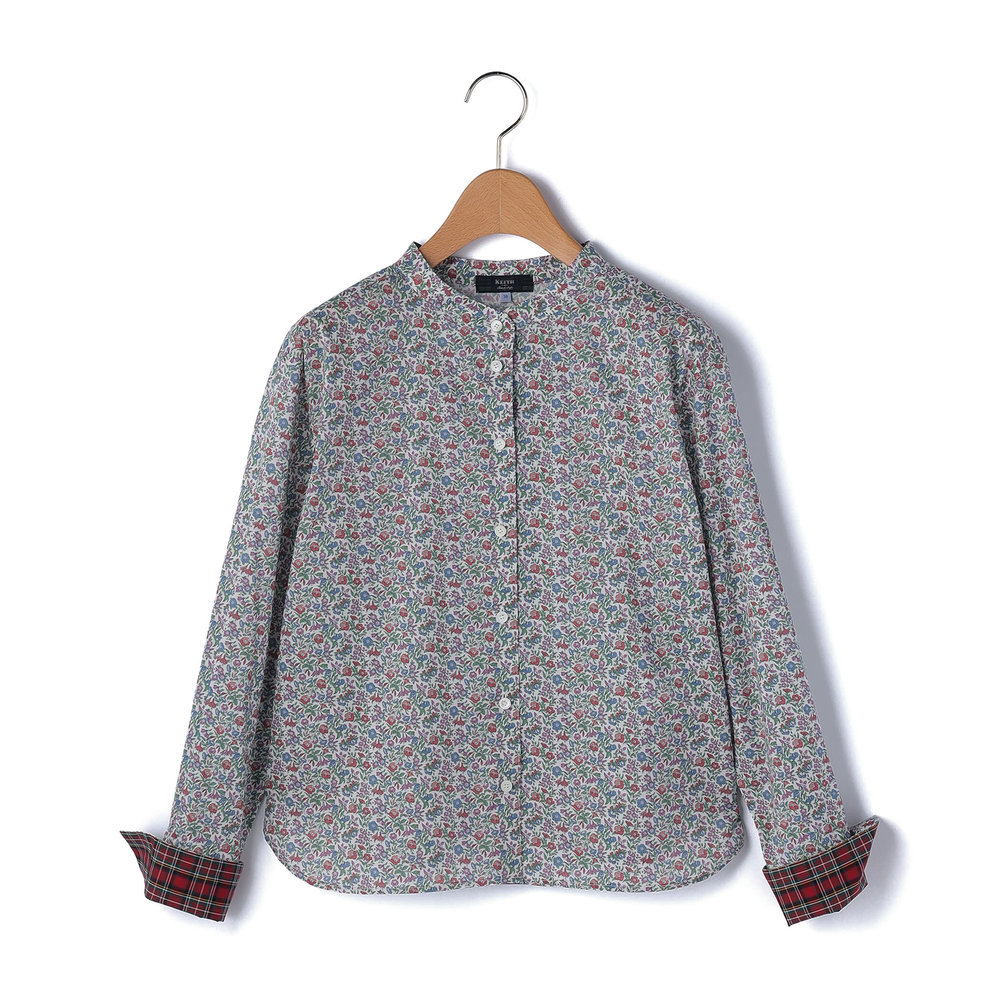 Liberty Print Mamieスタンドカラーブラウス